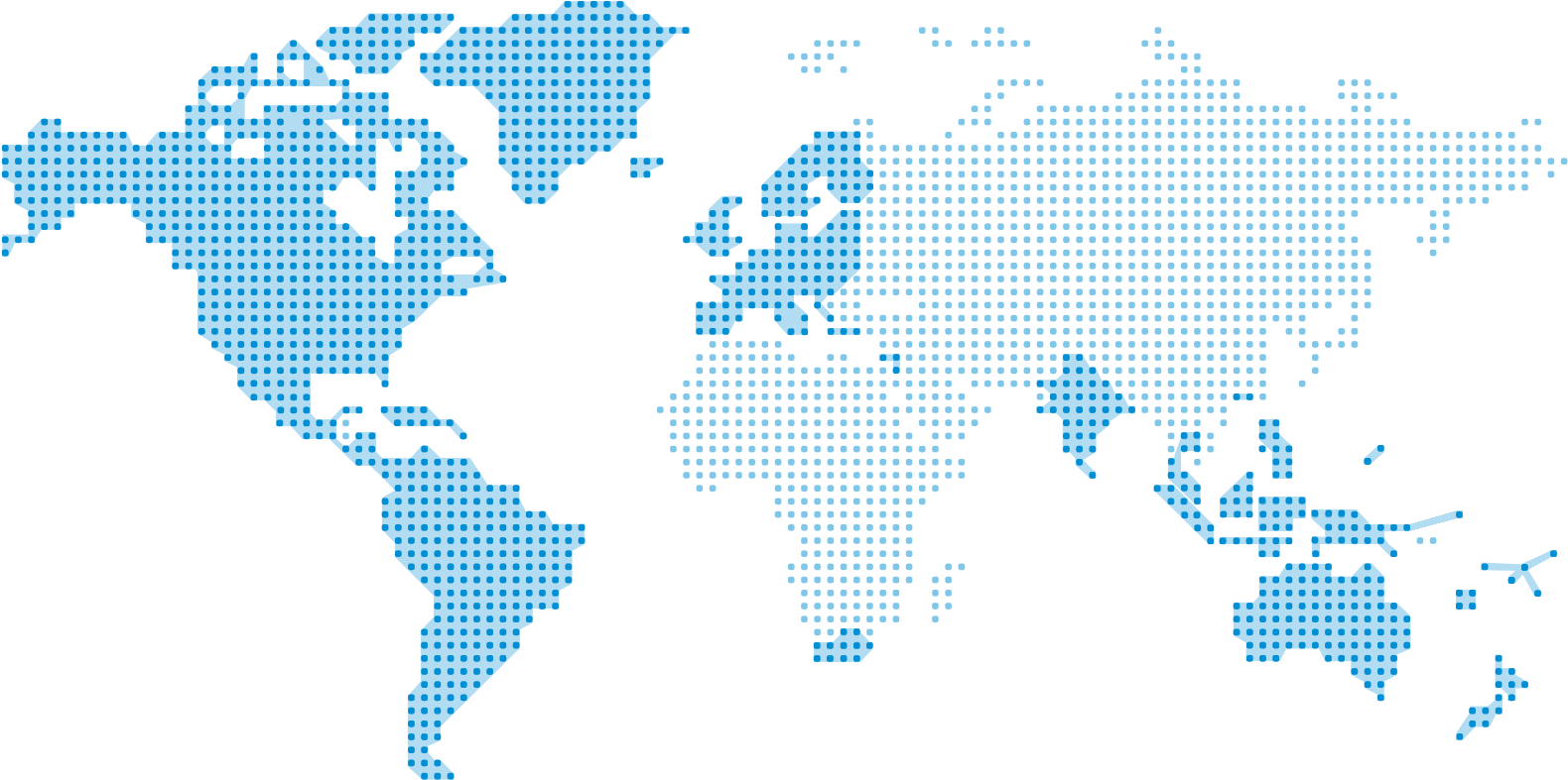 Map Availability Blue - Dotted World Map Vector Png Clipart (1600x809), Png Download