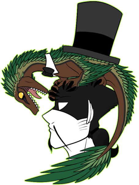 Father Time And Rewind The Raptor - Illustration Clipart (500x677), Png Download