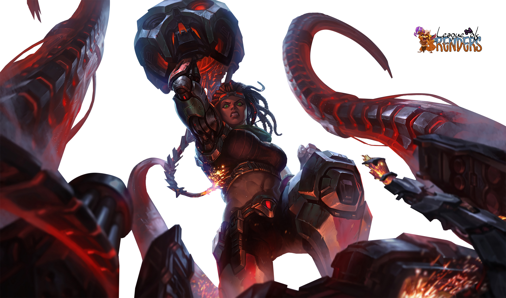 Illaoi Render Clipart (2000x1180), Png Download