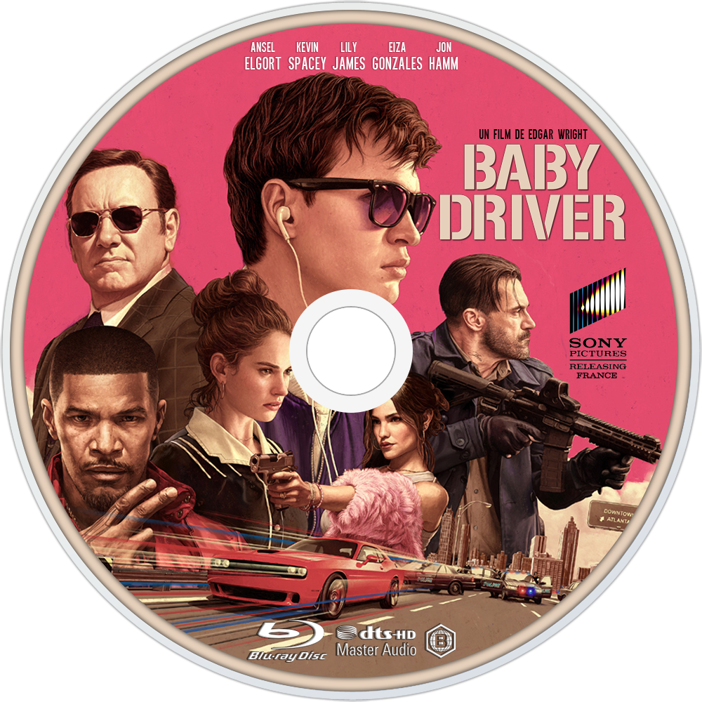 Baby Driver Bluray Disc Image - Baby Driver Clipart (1000x1000), Png Download
