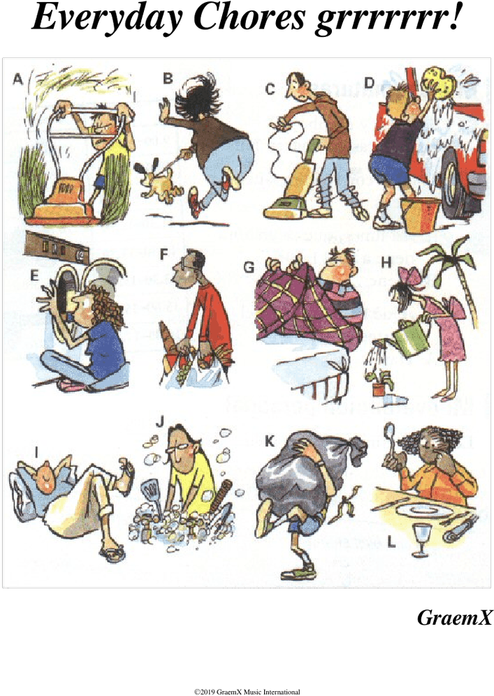 Everyday Chores Grrrrrrr - Chore Do You Hate The Most Clipart (850x1100), Png Download