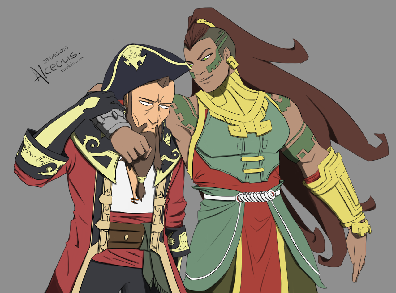 Bruce Was Gone For Two Years Yeah I Don't Think So - Lol Gangplank X Illaoi Clipart (1280x949), Png Download