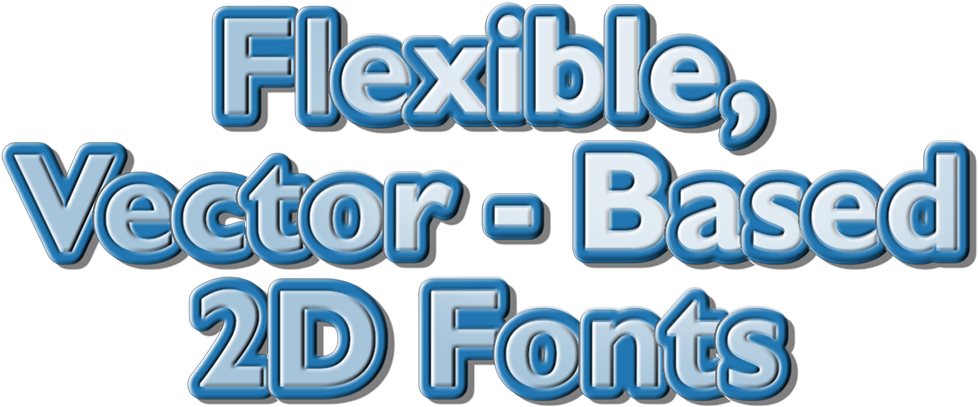 Aston 2d Fonts - 2d Font Clipart (1000x530), Png Download