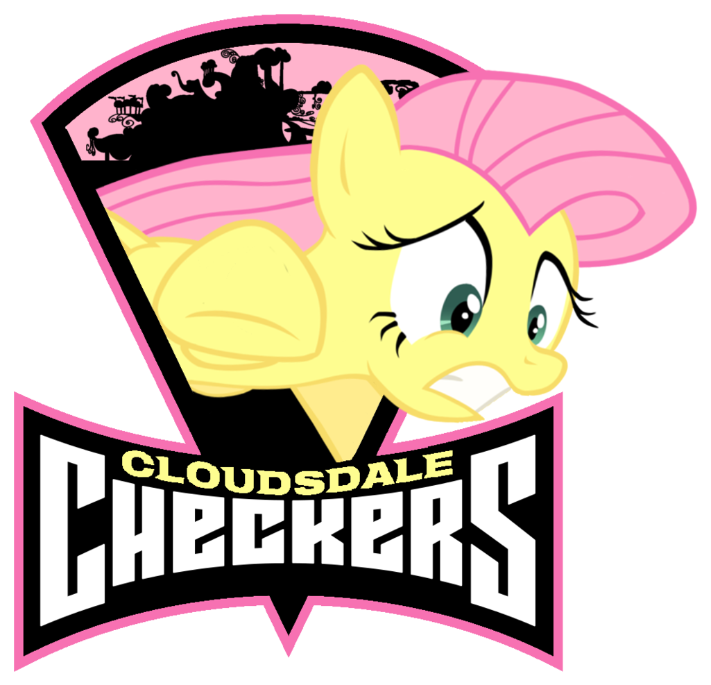 Lyraheartstrngs, Charlotte Checkers, Fluttershy, Hockey, - Checkers Ahl Clipart (1024x1024), Png Download