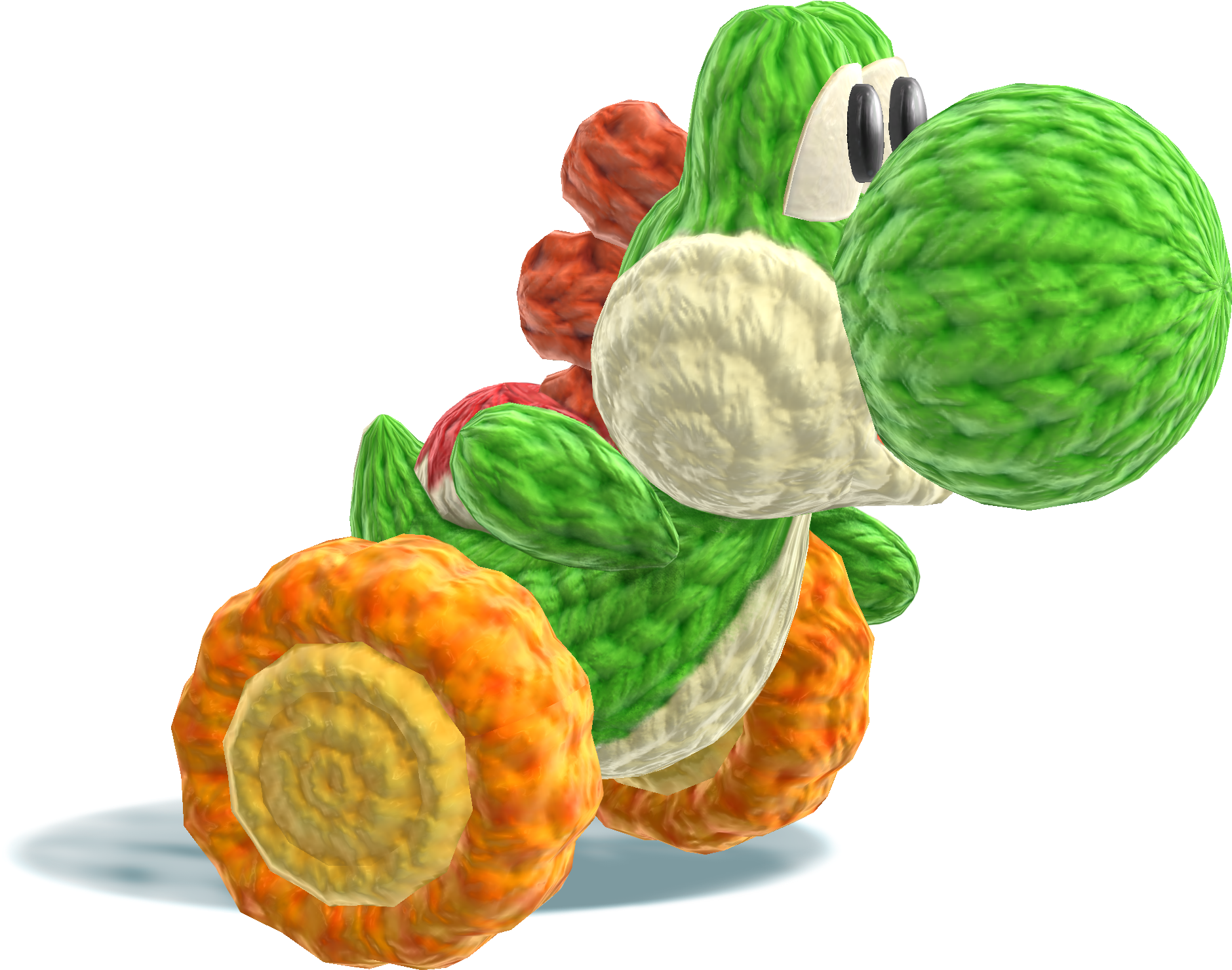 His Walking And Dashing Animations Would Be Taken Directly - Yoshis Wooly World Yoshi Clipart (2006x1614), Png Download