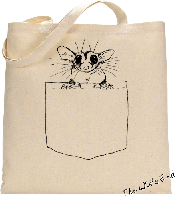 Pocket Glider On Canvas Tote - Canvas Tote Bag Without Gusset Clipart (640x828), Png Download