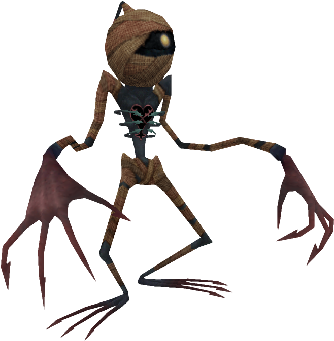 Kingdom Hearts Hd - Kingdom Hearts Chain Of Memories Heartless Png Clipart (670x692), Png Download