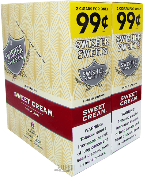 Swisher Sweets Cigarillos Sweet Cream Pack Box - Box Clipart (600x600), Png Download
