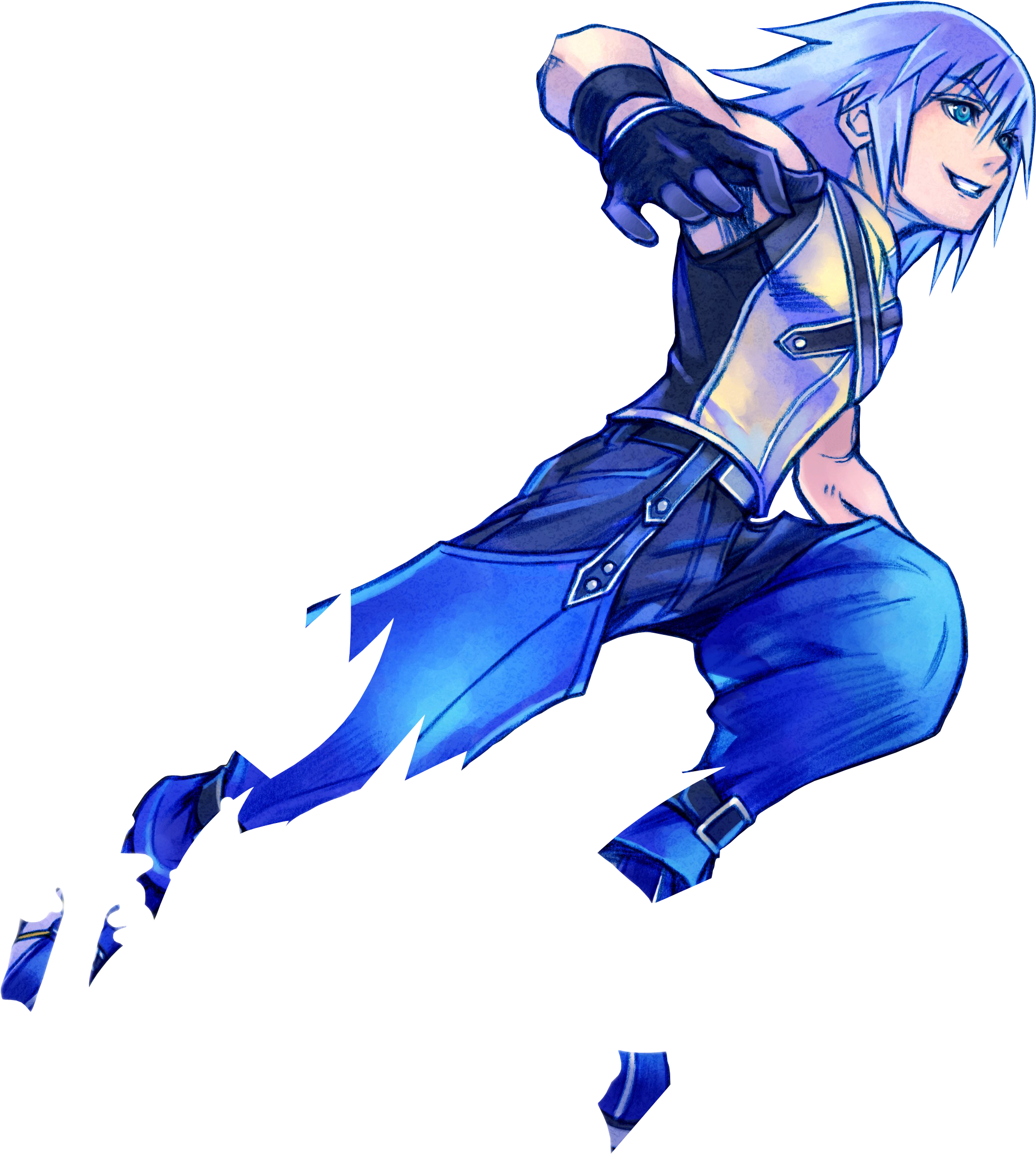 Characters - - Kingdom Hearts Riku Artwork Clipart (2469x2532), Png Download