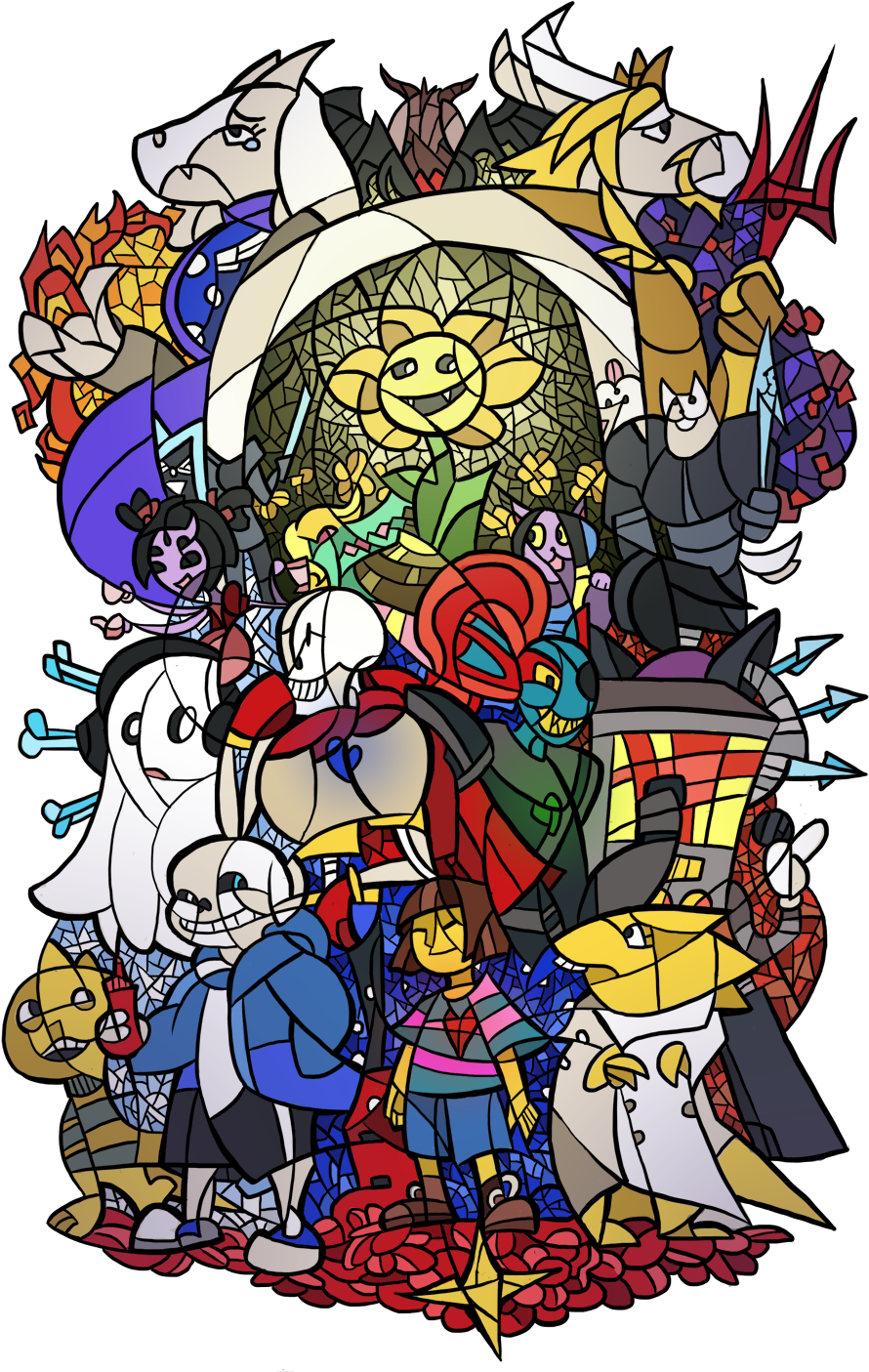 Персонажи,asgore,lesser Dog,greater Dog - Undertale T Shirt Clipart (890x1405), Png Download