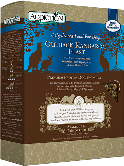Outback Kangaroo Feast - Addiction Raw Dehydrated Dog Dry Food 2 Lbs Clipart (504x612), Png Download