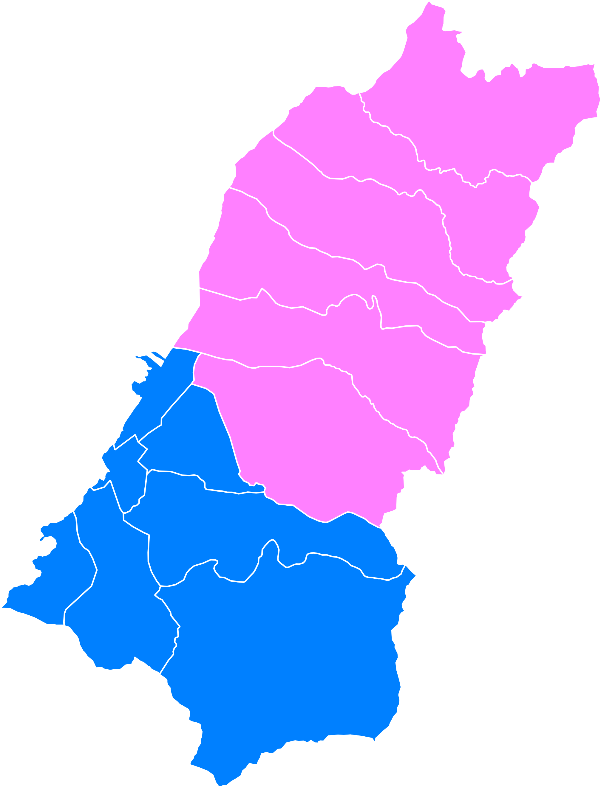 File - Fuli Villages - Svg - 富里 鄉 行政 Clipart (2050x2700), Png Download