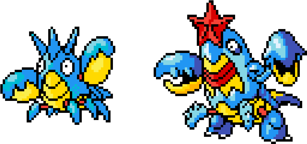 Corphish And Crawdaunt - Cartoon Clipart (1200x1200), Png Download