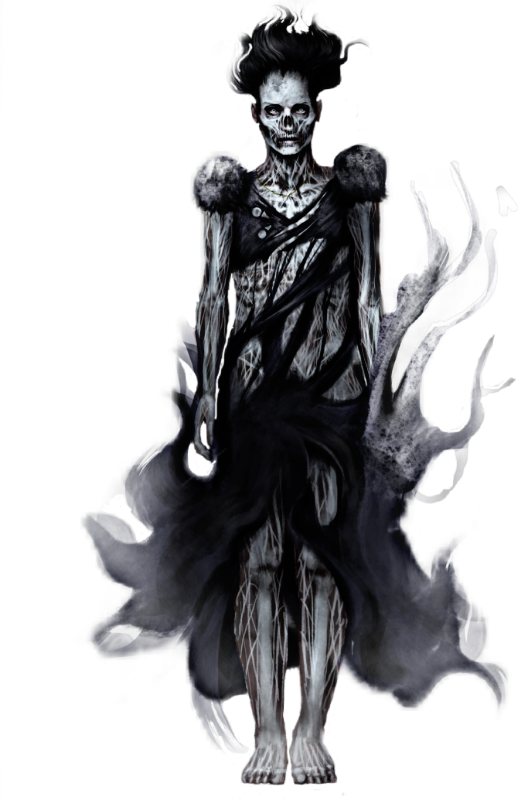 #freetoedit #woman #female #creepy #ghost #dead #haunted - Illustration Clipart (1024x1582), Png Download