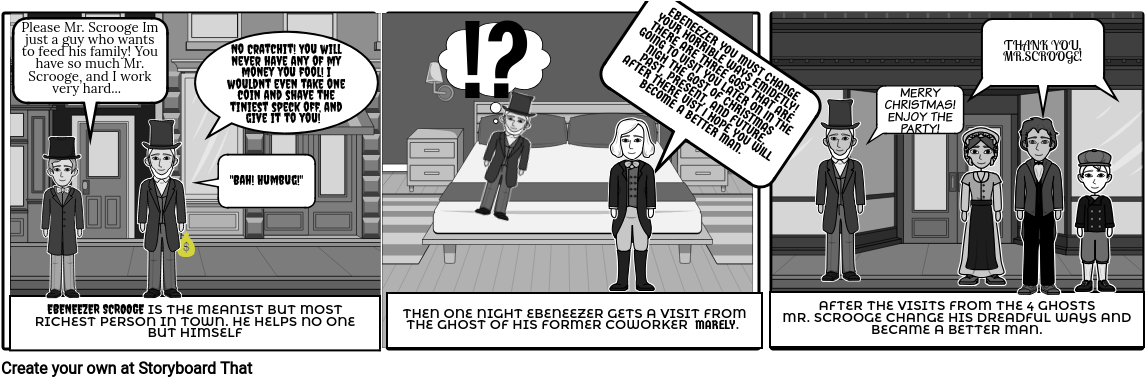 A Christmas Carol - Cartoon Clipart (1165x386), Png Download