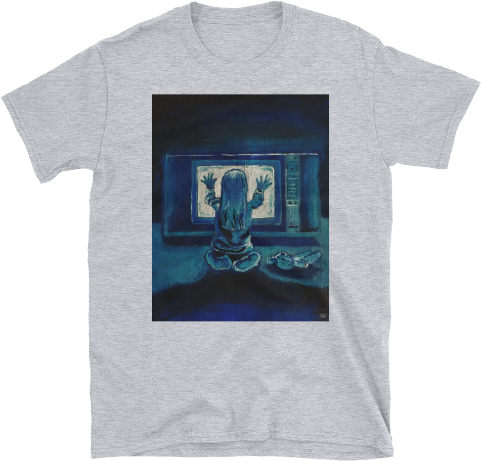 Poltergeist Oil Painting Print Short Sleeve Unisex - T-shirt Clipart (1000x1000), Png Download