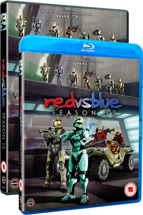Red Vs Blue - Red Vs Blue Blu Ray Clipart (530x795), Png Download