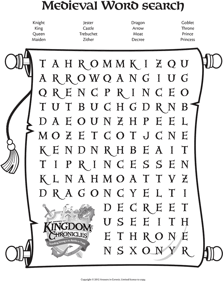 Medieval Word Search - Viking Gods Word Search Clipart (789x1000), Png Download