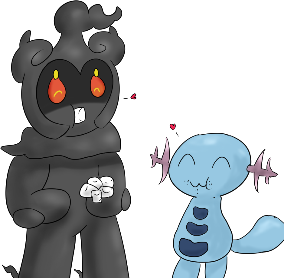 Wooper Can Totally Share With Marshadow He's Gonna - Cartoon Clipart (1000x1000), Png Download