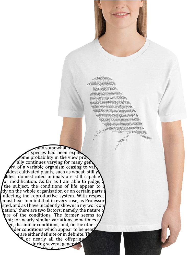 On The Origin Of Species By Charles Darwin Unisex T-shirt - T-shirt Clipart (1000x1000), Png Download