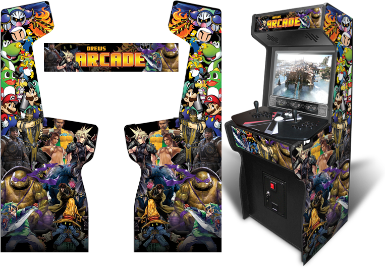 Custom Permanent Full Size Character Frenzy Inspired - Arcade Cabinet Star Wars Clipart (800x552), Png Download