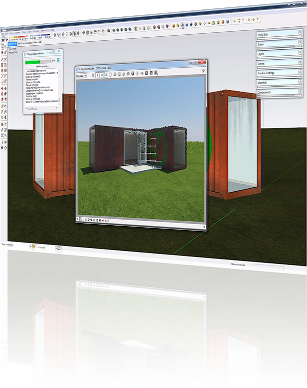 Sketchup Pc Local Rendering , Png Download - Floor Clipart (616x779), Png Download