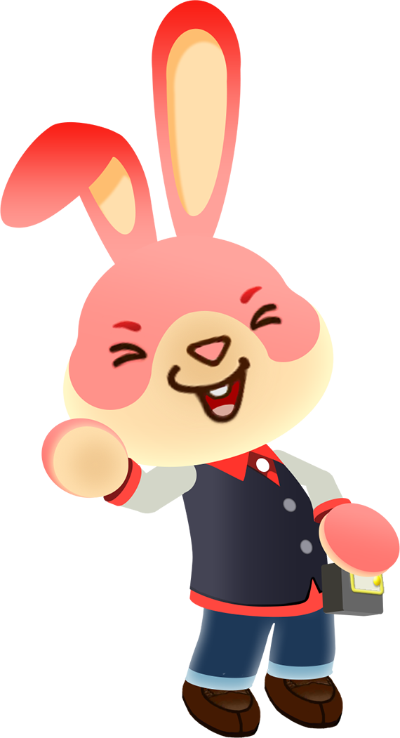 Sales Bunny Character Clipart (570x1051), Png Download