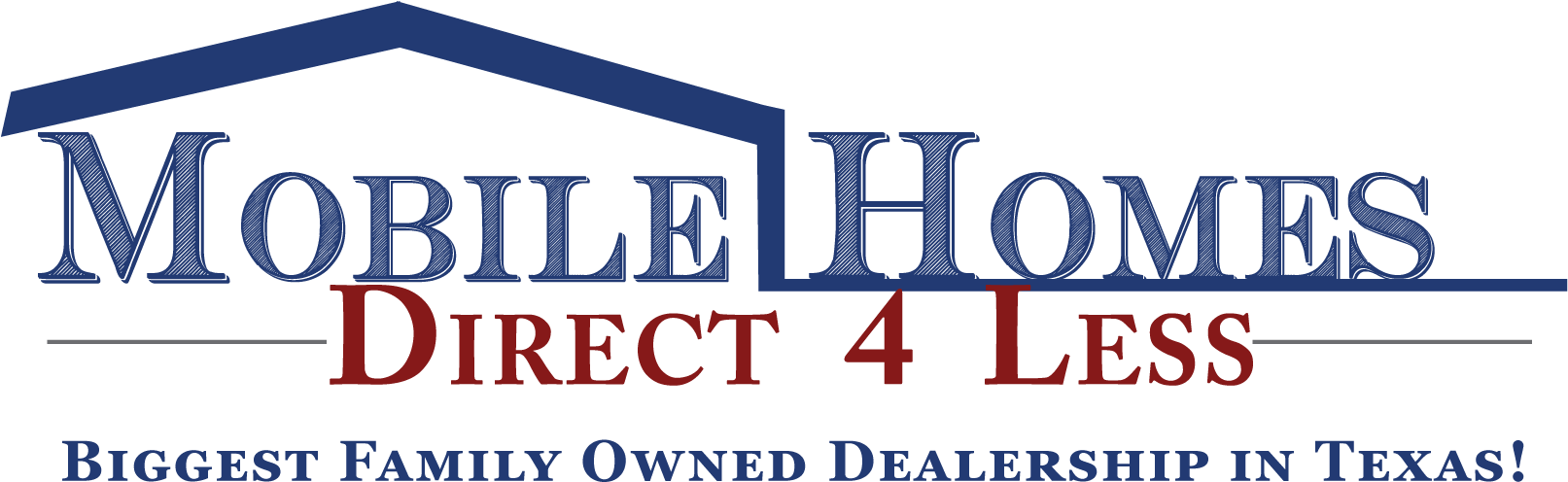 Mobile Homes Direct 4 Less In Texas - Graphic Design Clipart (2000x1100), Png Download