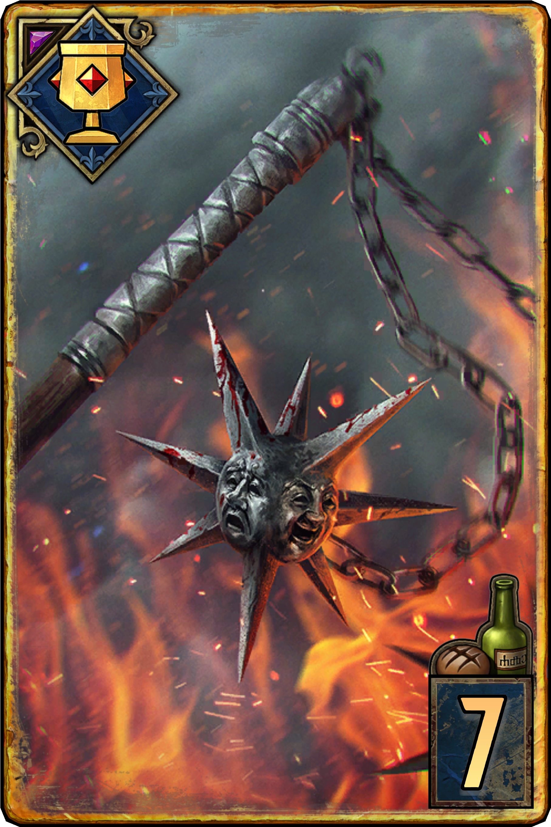 Bloody Flail - Bloody Flail Gwent Clipart (2186x2924), Png Download