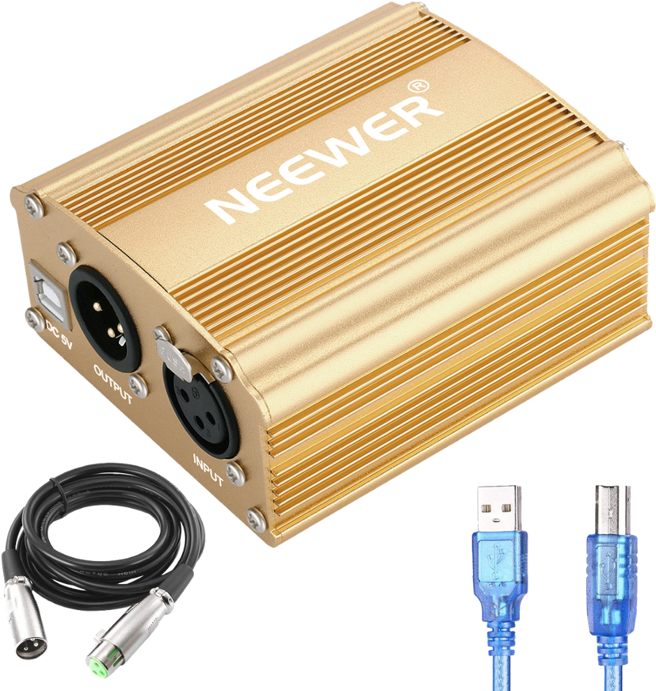 Neewer 1-channel 48v Phantom Power Supply With <strong>5</strong - Phantom Power Clipart (1000x1000), Png Download