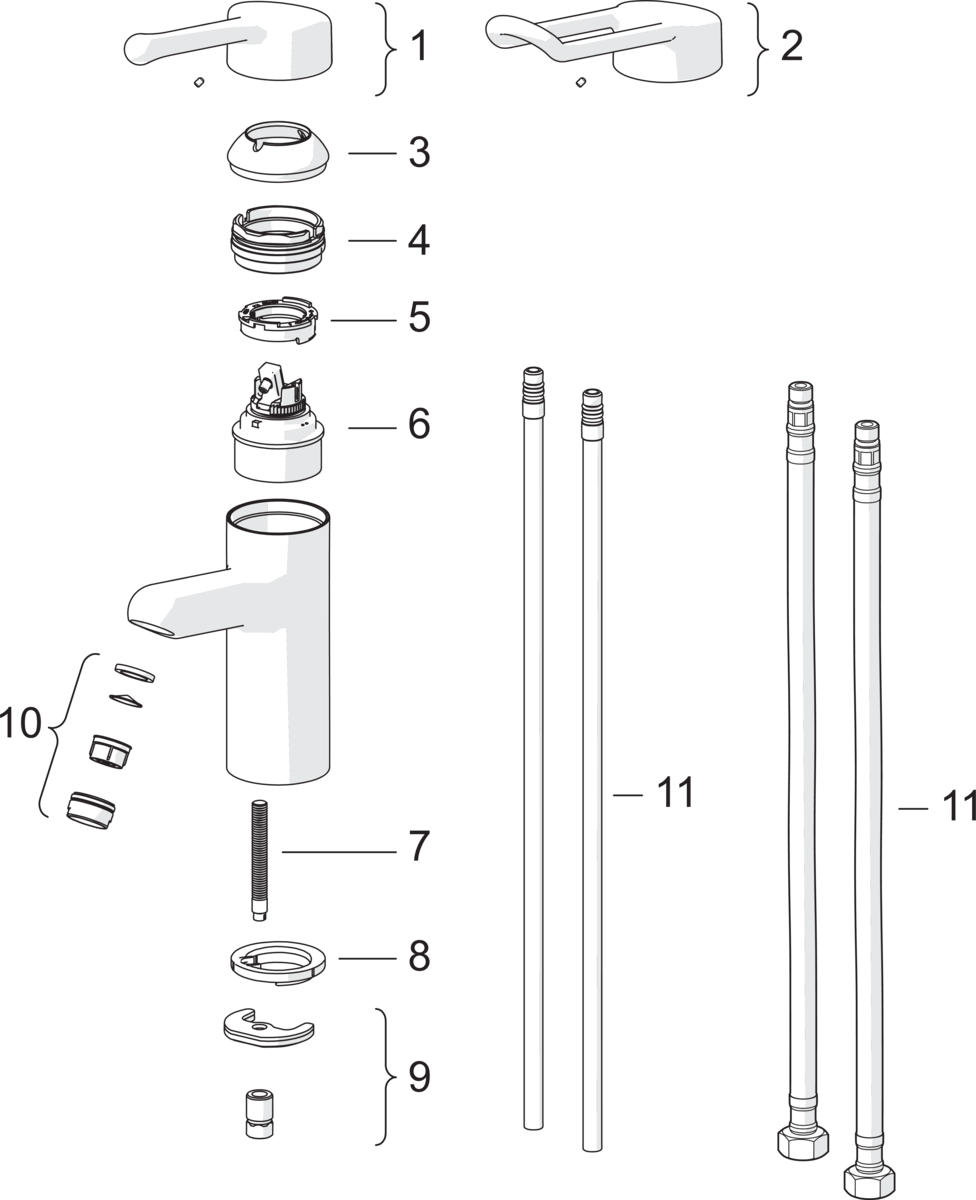 Sp5510 Washbasin Faucet Clipart (976x1200), Png Download