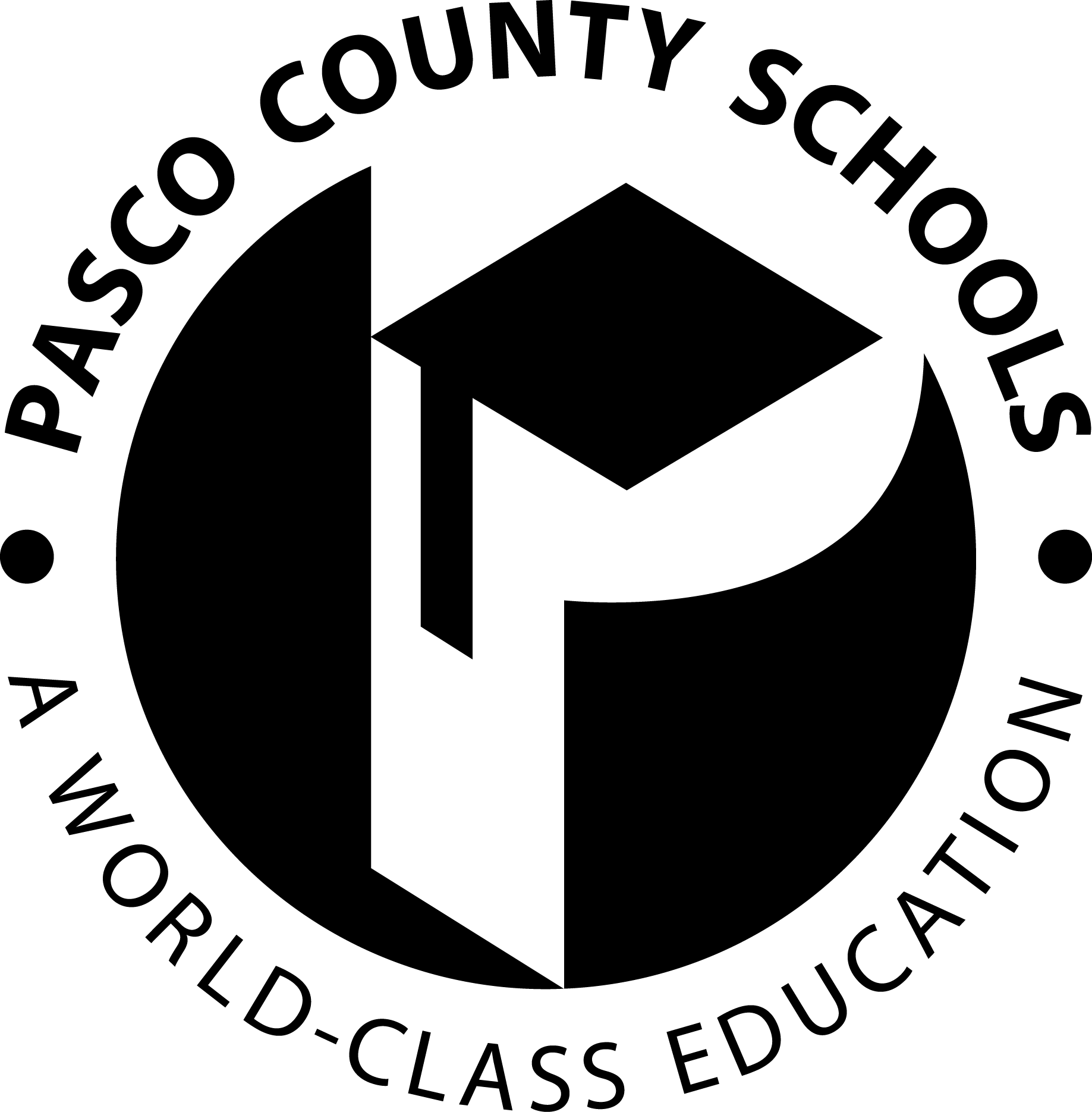 Pcs Emblem Logo Black And White Png - Pasco County School District Clipart (1837x1870), Png Download