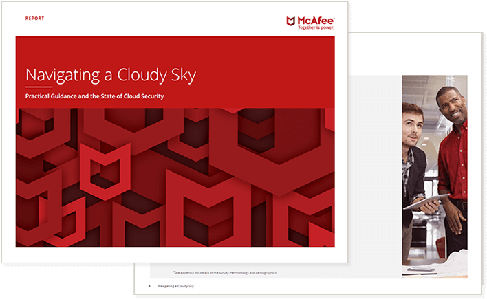 Cover Of Mcafee Navigating A Cloudy Sky Ebook Cover - Graphic Design Clipart (800x485), Png Download