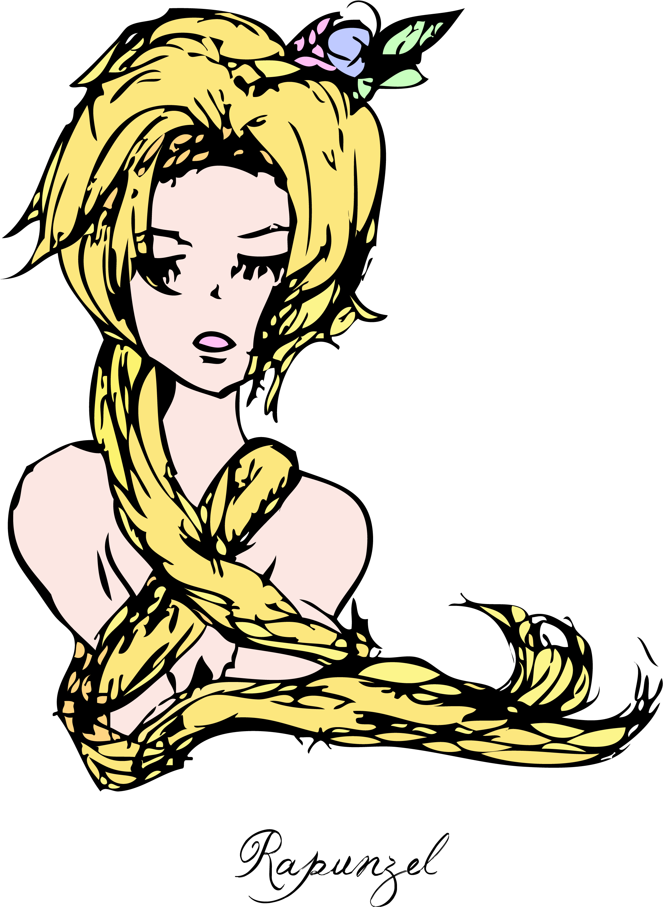 Rapunzel De “enredados” - Illustration Clipart (2500x3333), Png Download