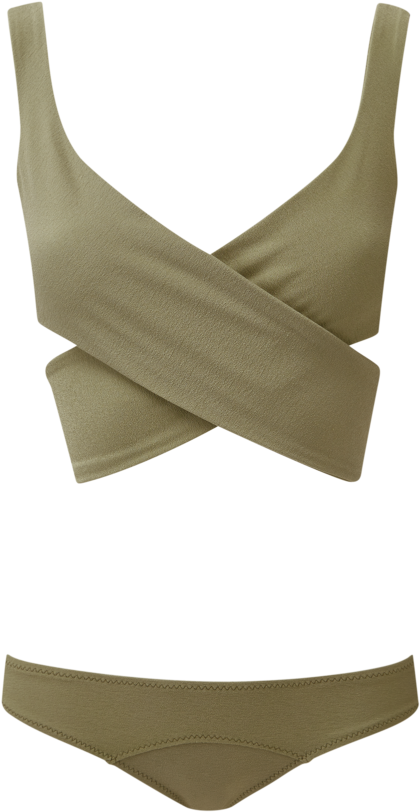 Marie-louise Olive Crepe Bikini - Headband Clipart (841x1625), Png Download