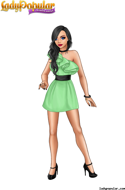 Picture - Fashion Arena Lady Popular Dresses Clipart (600x800), Png Download