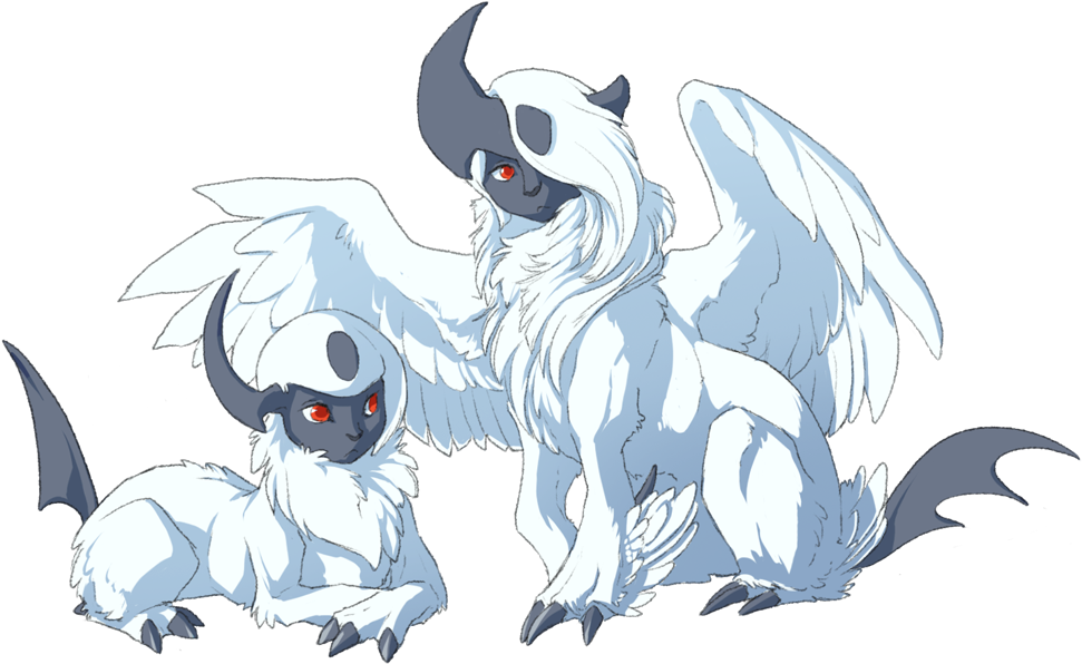 Fellow Absol Lover - Absol And Mega Absol Clipart (1000x604), Png Download