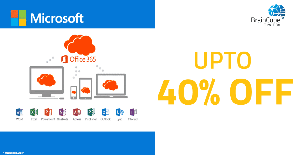 Office 365 @ 40% Discount - Office 365 Clipart (1193x631), Png Download