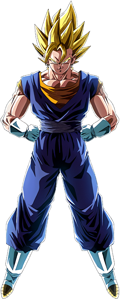 Powered Fusion] Super Vegito Hd Version [合体する超パワー] - Lr Super Vegito Dokkan Clipart (852x1136), Png Download