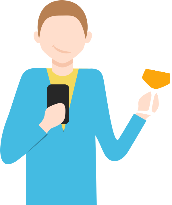 Open Bar Fan - Illustration Clipart (707x872), Png Download