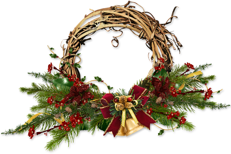 Marcos Fhotoscape, Photoshop Y Gimp Marcos Navidad - Wreath Clipart (800x534), Png Download