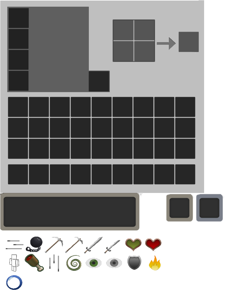 Minecraft Inventory Png - Minecraft 1.12 Inventory Png Clipart (1024x1024), Png Download
