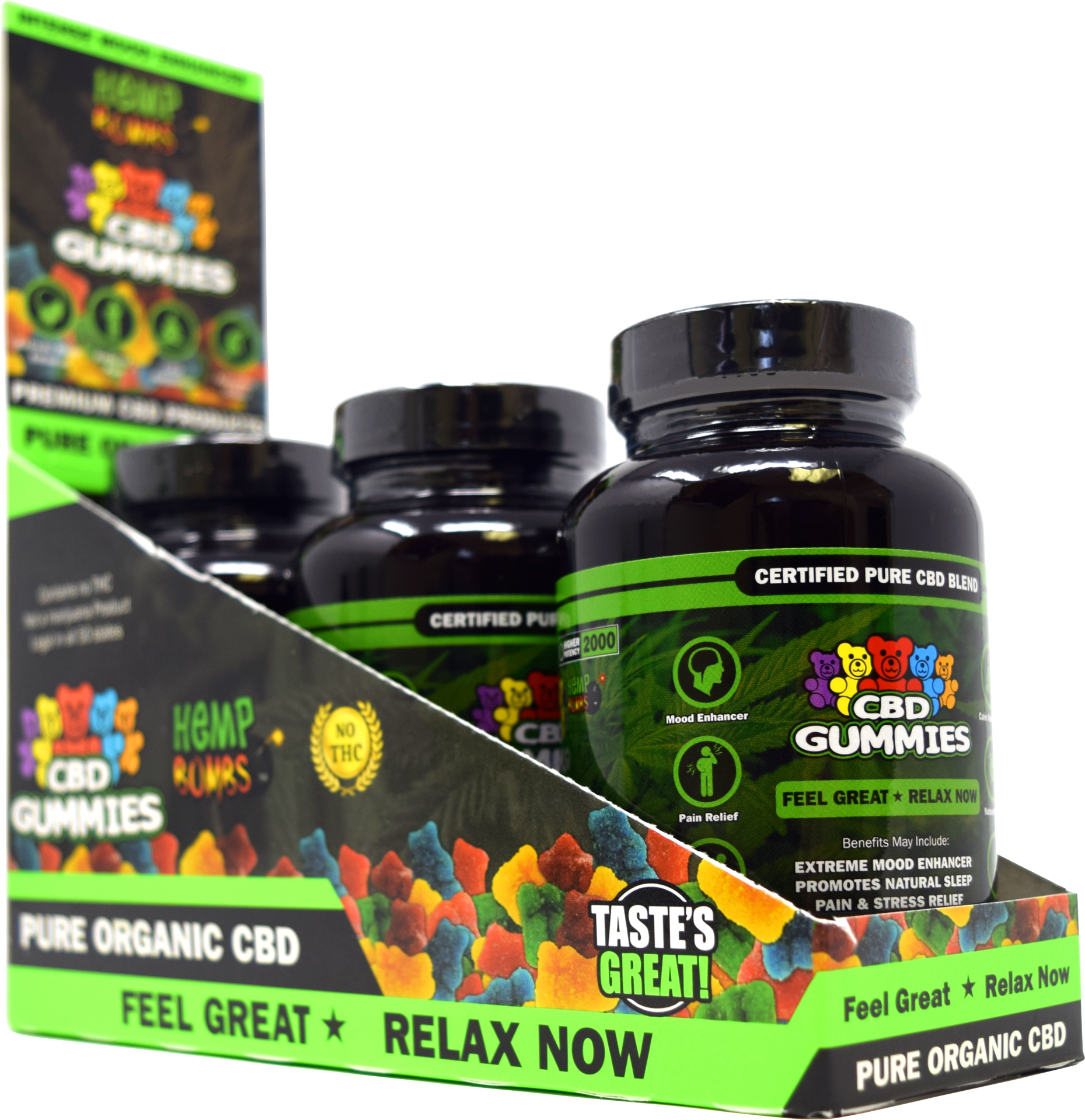 Hemp Bombs Cbd Gummies Bottle Sleeve 2000mg - Dietary Supplement Clipart (2004x2048), Png Download