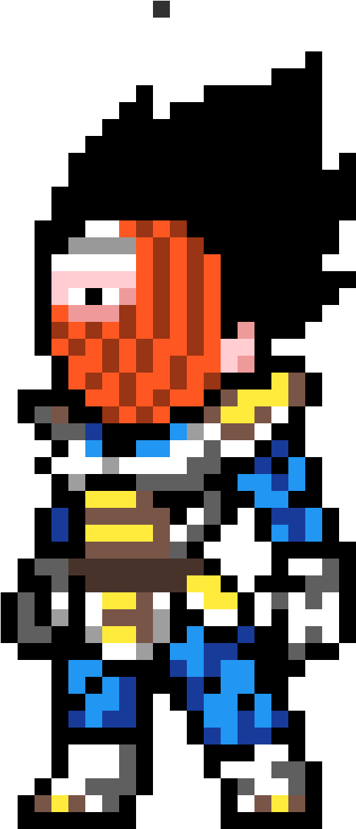Vegeta Tobi - Hama Beads Dragon Ball Clipart (1200x1200), Png Download