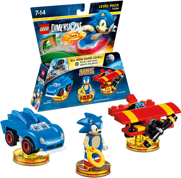 Interactive Figures - Lego Dimensions Sonic Build Clipart (600x600), Png Download