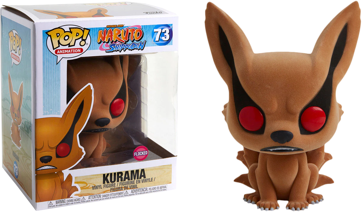 Naruto - Funko Pop Kurama Flocked Clipart (1218x715), Png Download