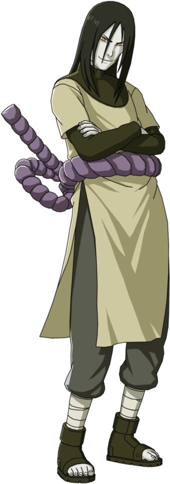 Naruto Chapter 45 , Naruto Episode 27 (anime) - Naruto Orochimaru Full Body Clipart (350x976), Png Download