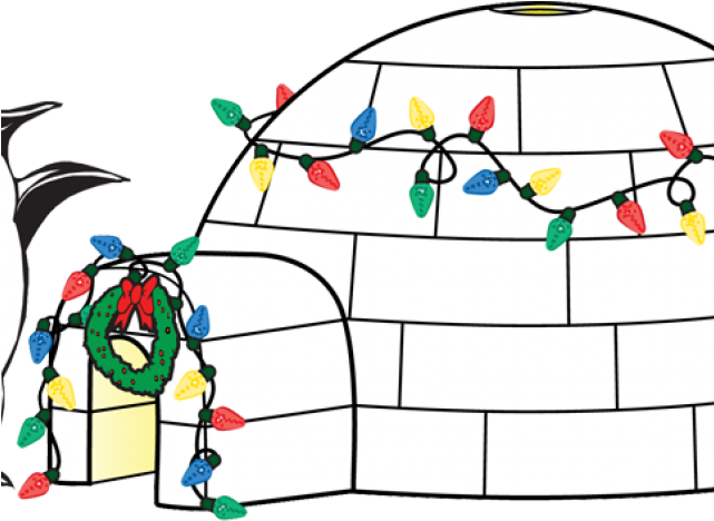 Igloo Clipart Christmas - Christmas Igloo Clipart - Png Download (640x480), Png Download