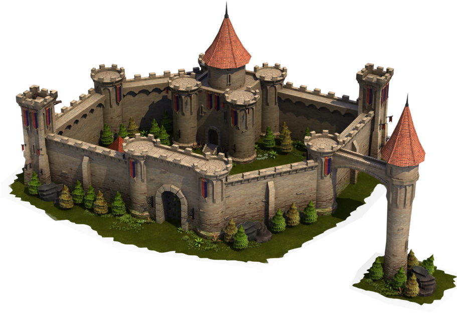Medieval Castle Top Down Clipart (1024x1024), Png Download