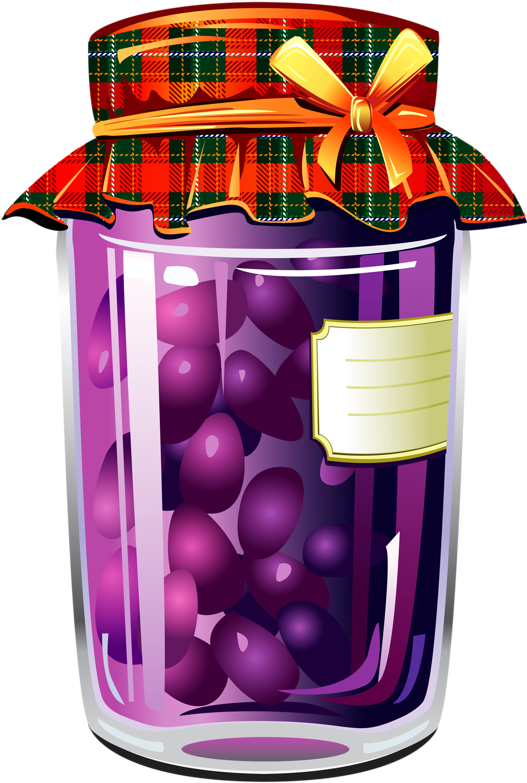 Jar Of Fruit - Банка С Вареньем Вектор Clipart (566x800), Png Download